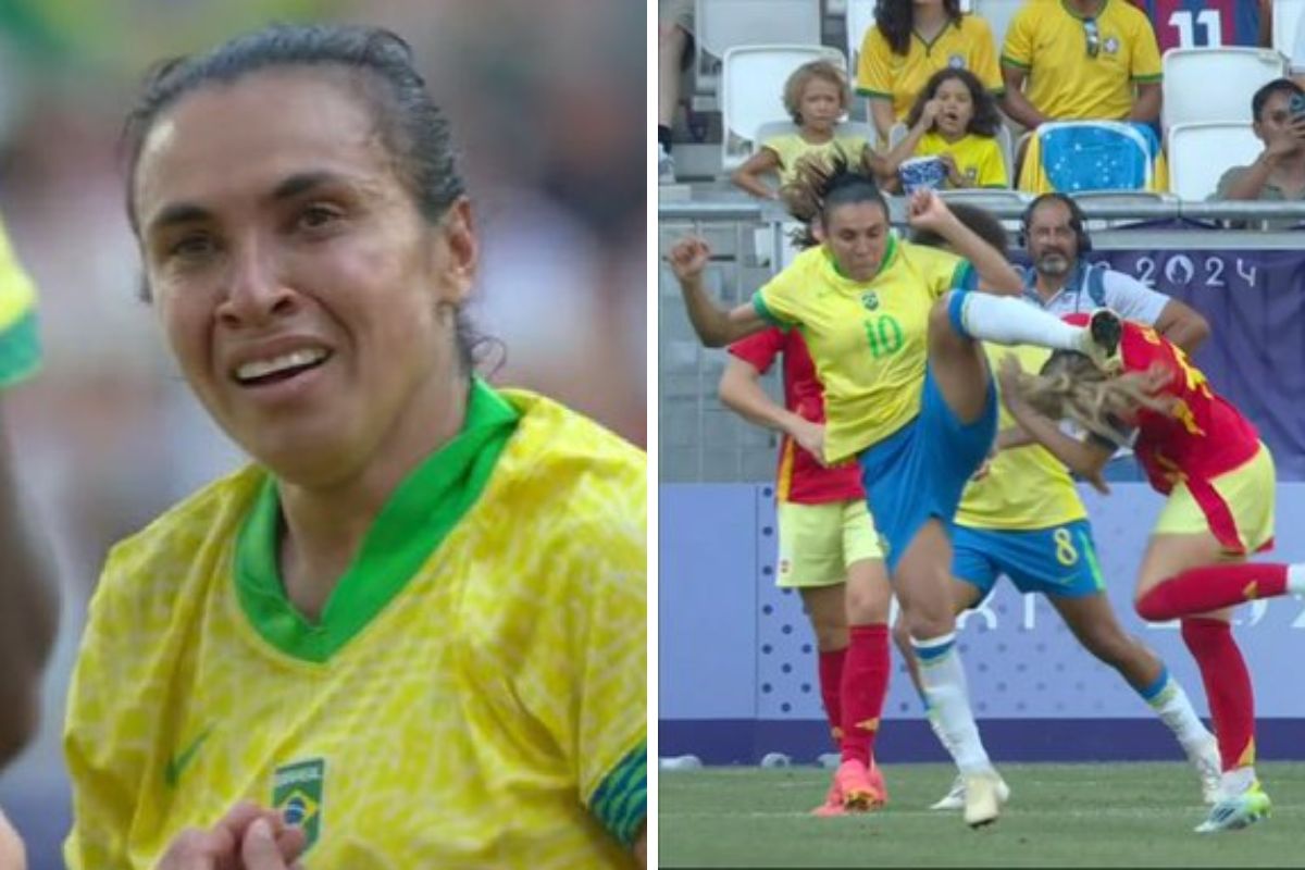 Marta foi expulsa no jogo do Brasil