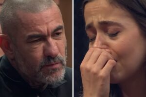 Henrique Fogaça e a participante Laura