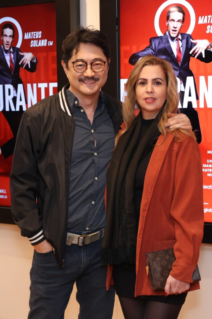 Chao Chen e Ana Paula  - Estreia do monólogo "O Figurante", com Mateus Solano