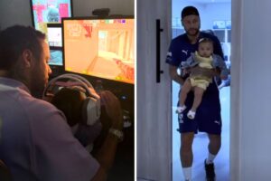 Neymar em momentos com Mavie