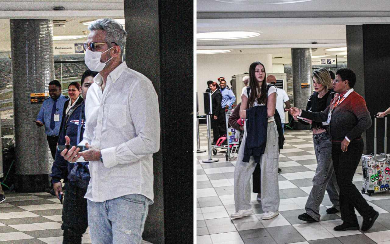 Otaviano Costa embarca com família em São Paulo após receber alta hospitalar