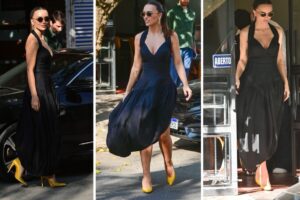 Rafa Kalimann de vestido preto e óculos escuros