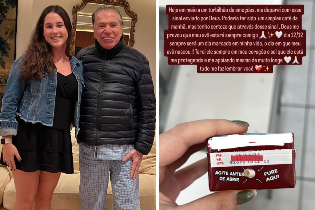 Amanda Abravanel com seu avô Silvio Santos