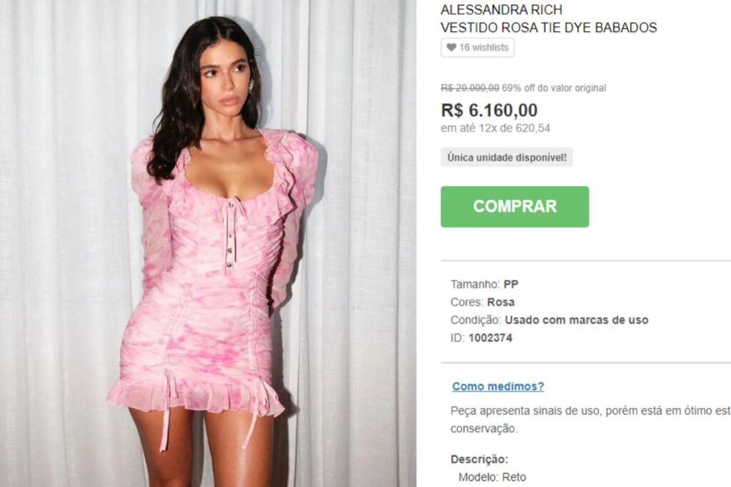 Vestido com babados de Bruna Marquezine é o item mais caro