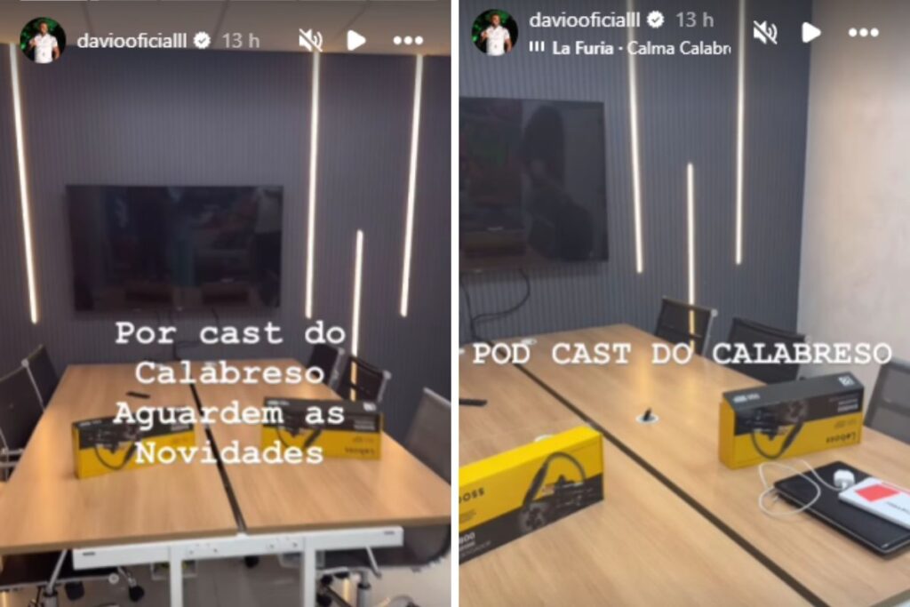 Davi erra ao anunciar o 'Podcast do calabreso'