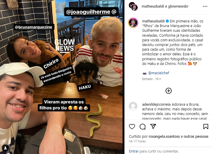 Post Bruna Marquezine e João Guilherme