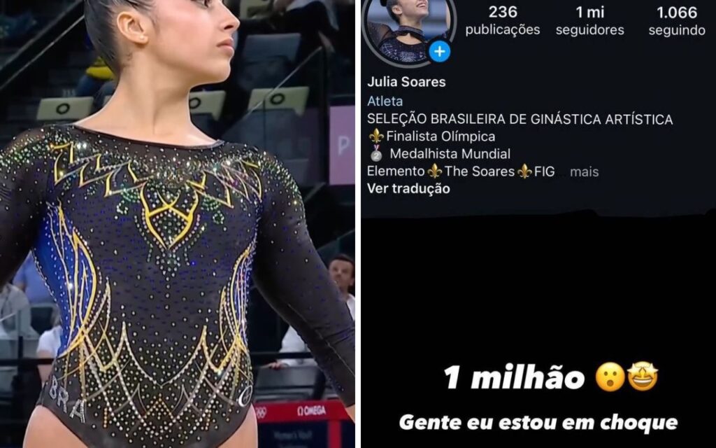 Julia Soares ganha mais de 1 milhão de seguidores após medalha de bronze