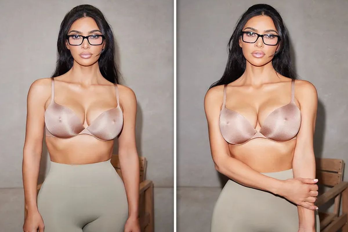 Kim Kardashian e seu famoso Nipple Bra