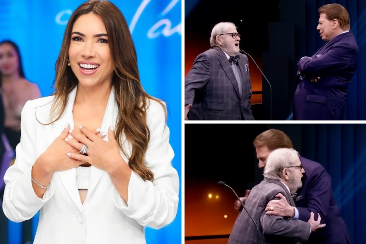 Patrícia Abravanel, Jô Soares e Silvio Santos