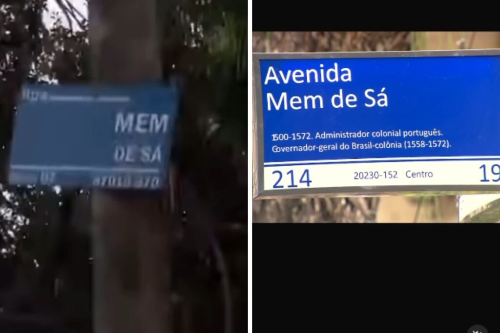 Rua em que Celso Portiolli morou (à esquerda) e rua que Silvio Santos morou (à direita)