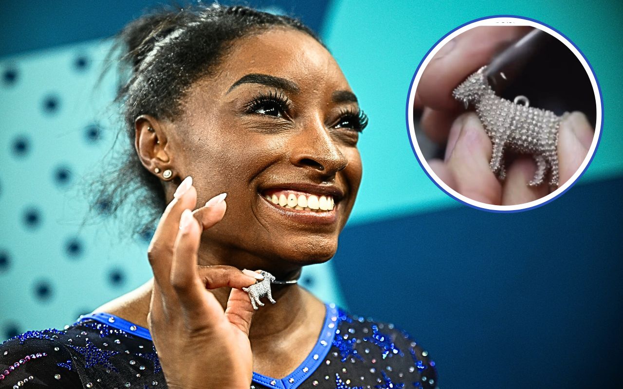 Saiba como foi feito o colar de cabra de Simone Biles