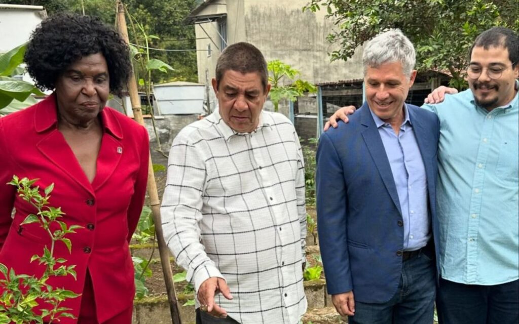 Zeca Pagodinho, Benedita da Silva e o Ministro Paulo Teixeira e Louiz da Silva 