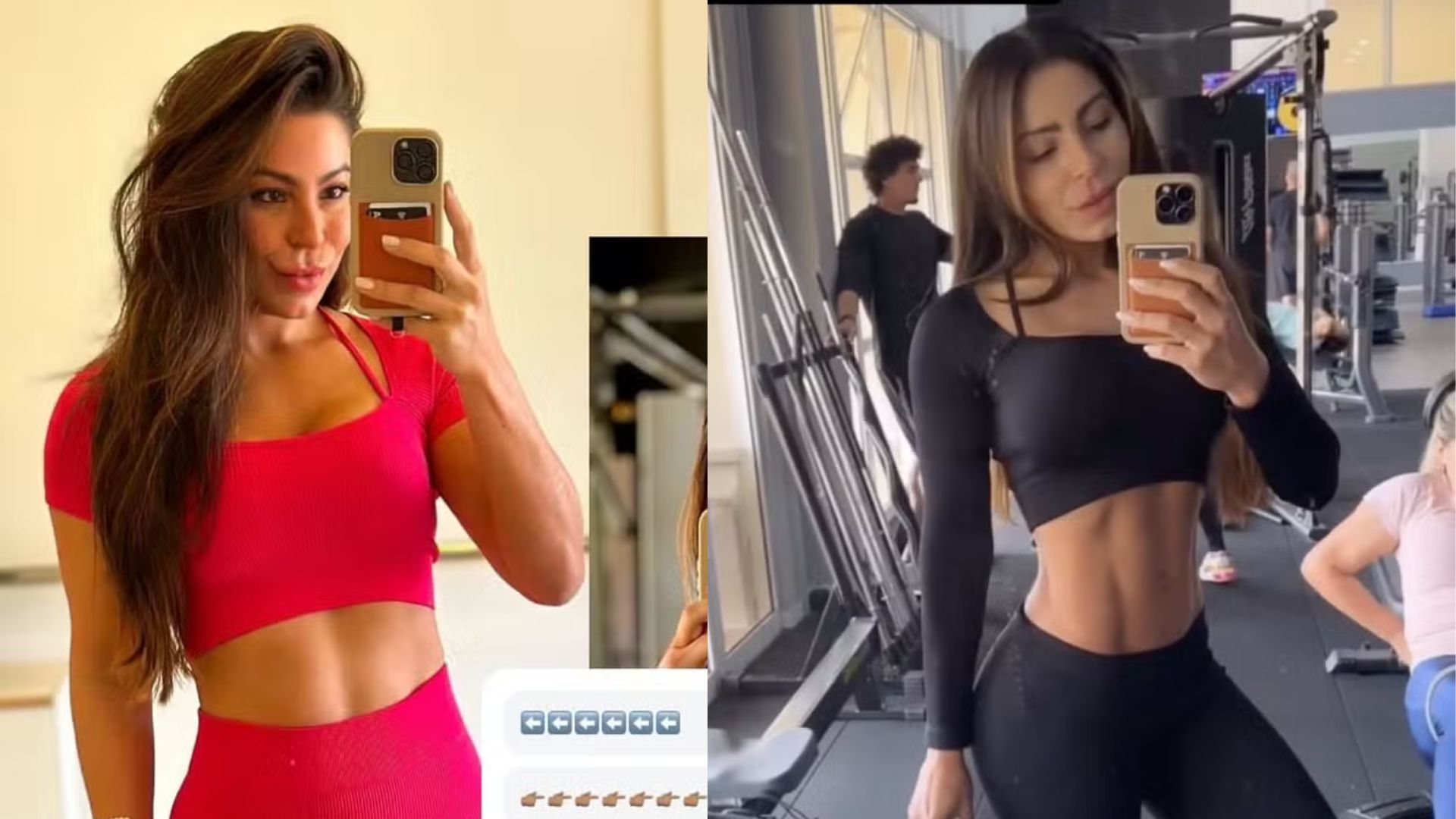 Andressa Miranda mostra antes e depois do emagracimento