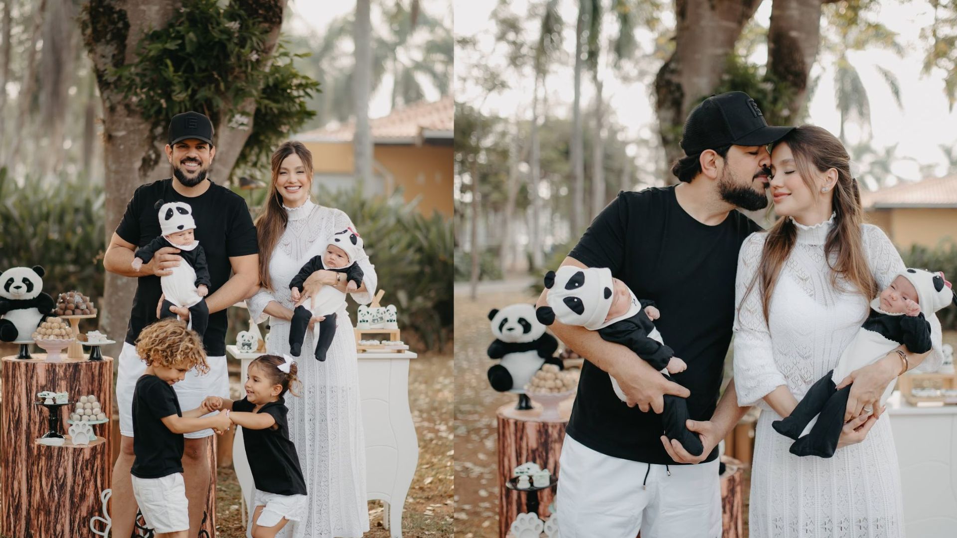 Sorocaba e Biah Rodrigues comemoram mêsversário dos filhos gêmeos