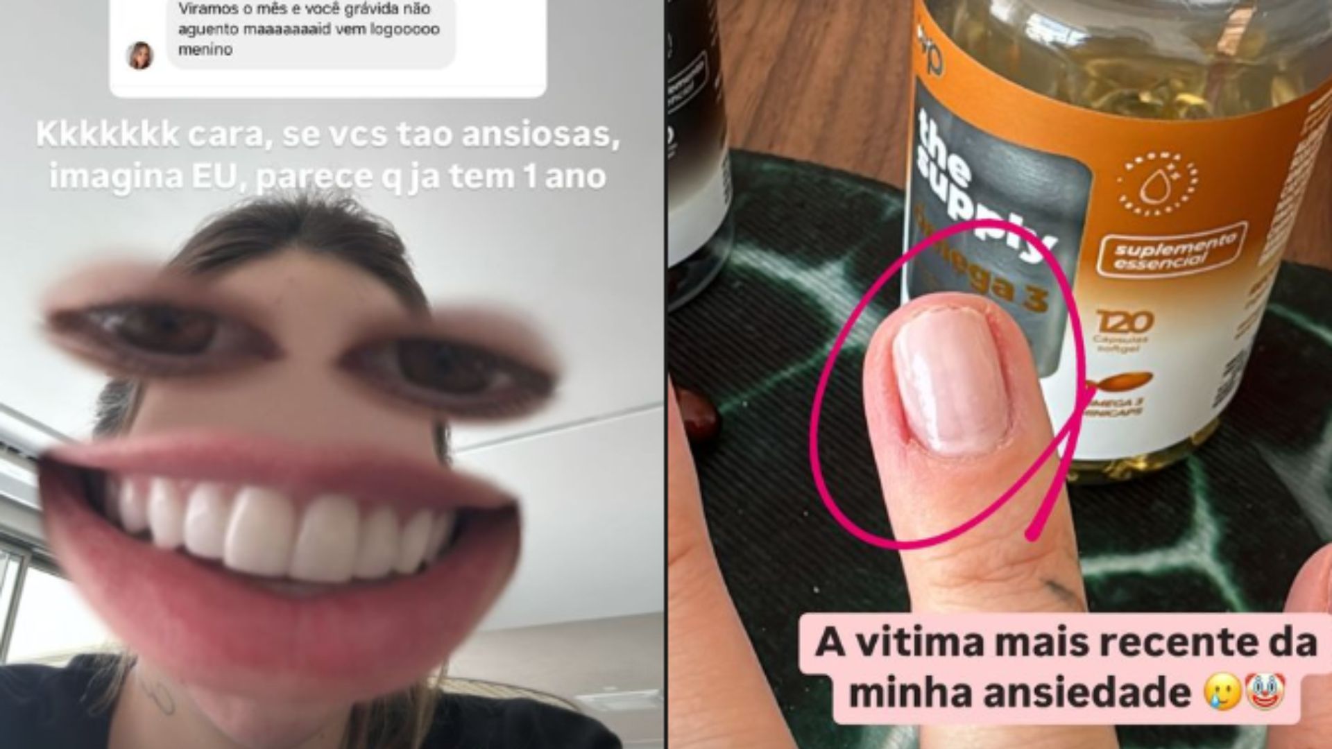 Virginia morde os dedos de ansiedade