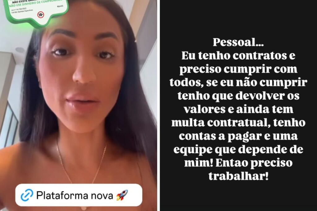 Dayanne Bezerra se explica sobre divulgação de plataforma de jogos