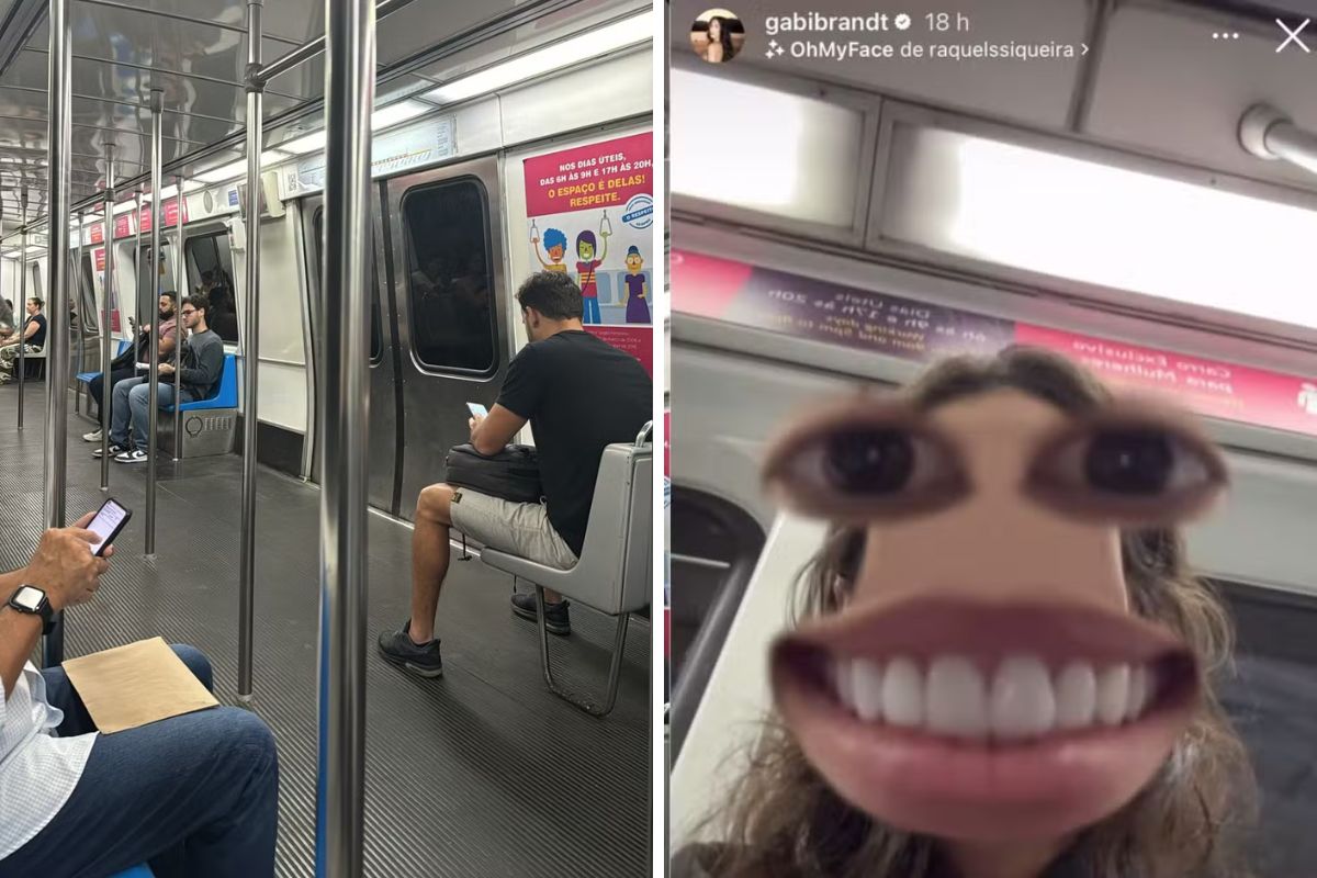 Gabi Brandt no metrô