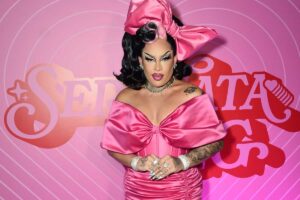 Gloria Groove no lançamento do 