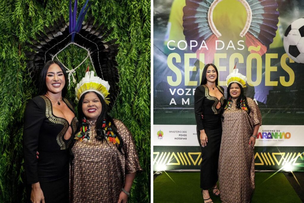 Isabelle Nogueira com a ministra Sônia Guajajara