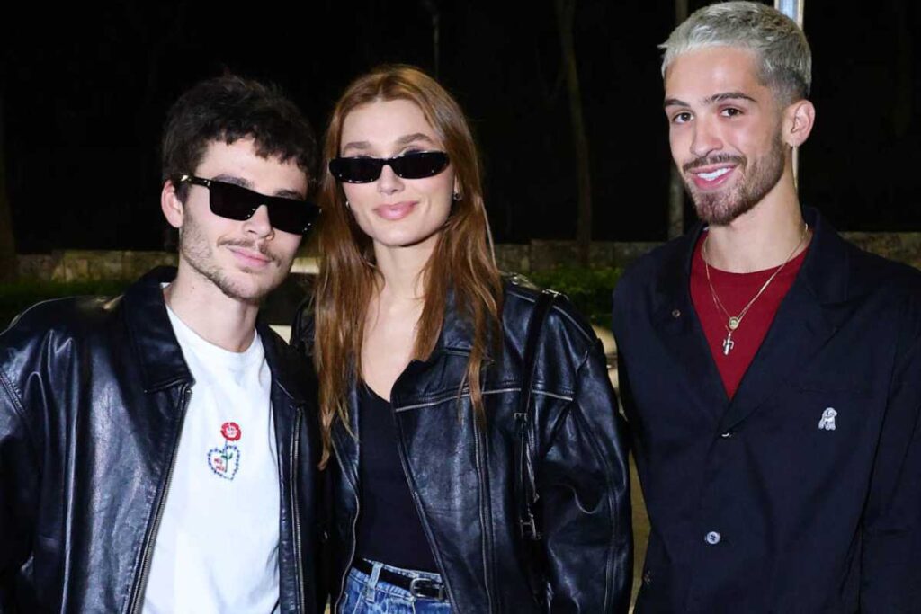 João Lucas, Sasha Meneghel e João Guilherme na after party do primeiro jogo da NFL no Brasil