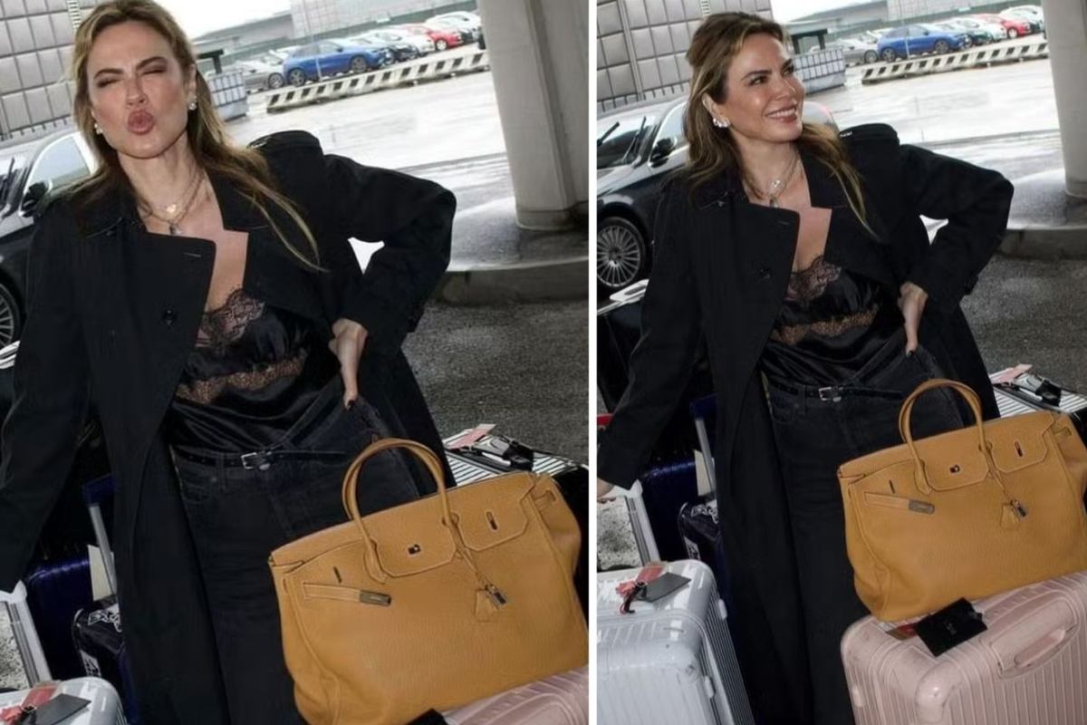 Luciana Gimenez com bolsa cara em Paris