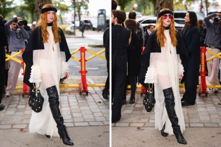 Marina Ruy Barbosa brilhou com look para o desfile da grife Chloé