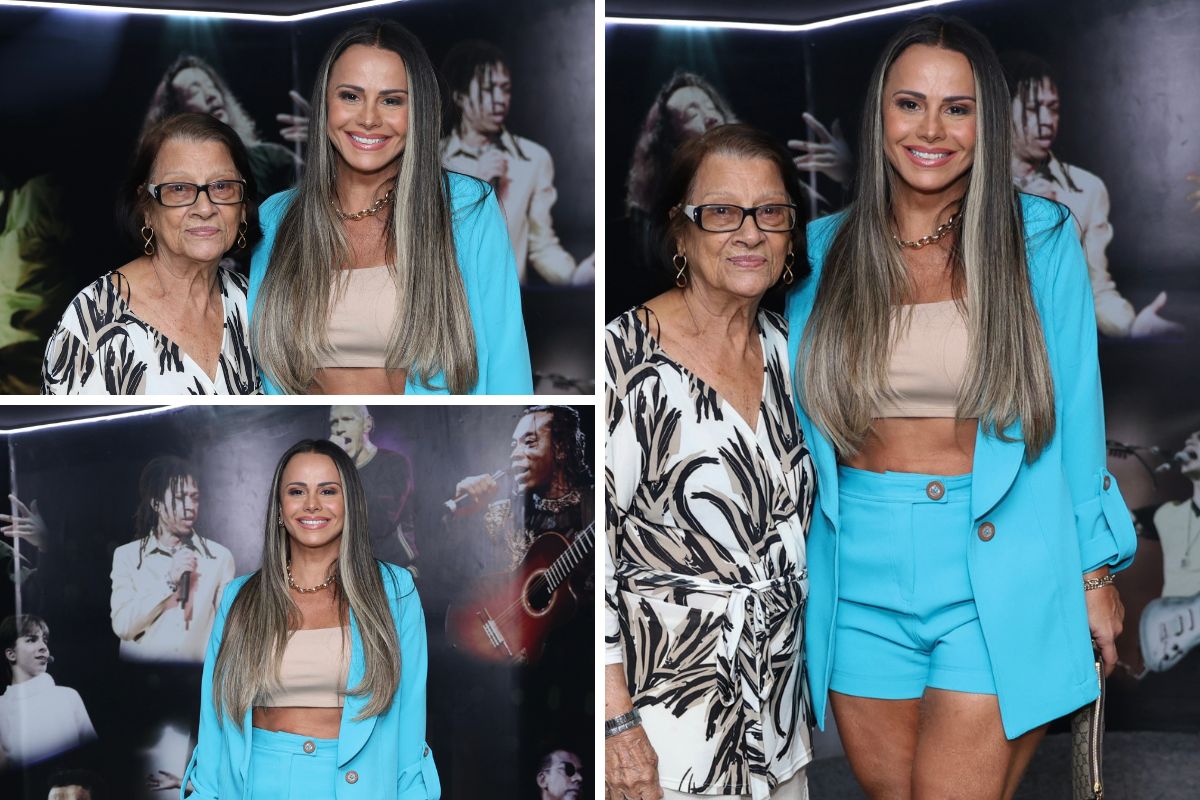 Viviane Araújo com a mãe