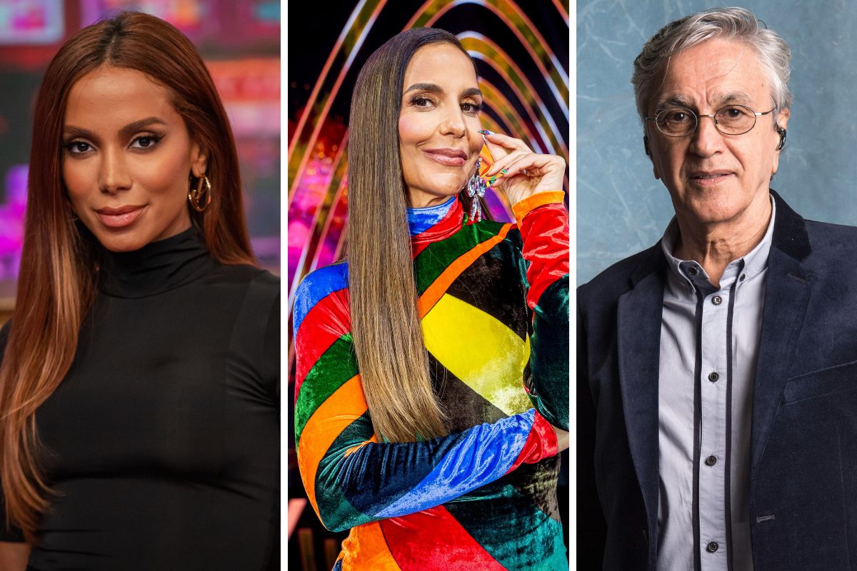 Anitta, Ivete Sangalo e Caetano Veloso