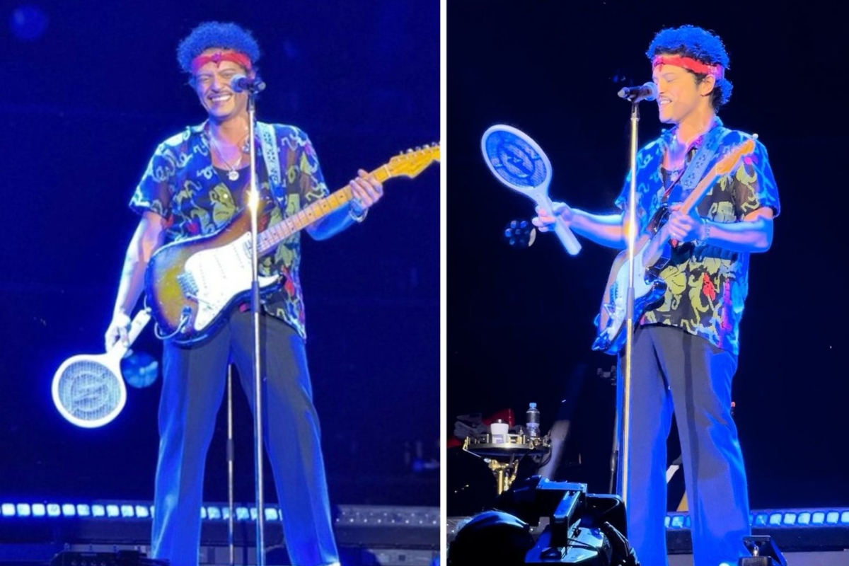 Bruno Mars com raquete