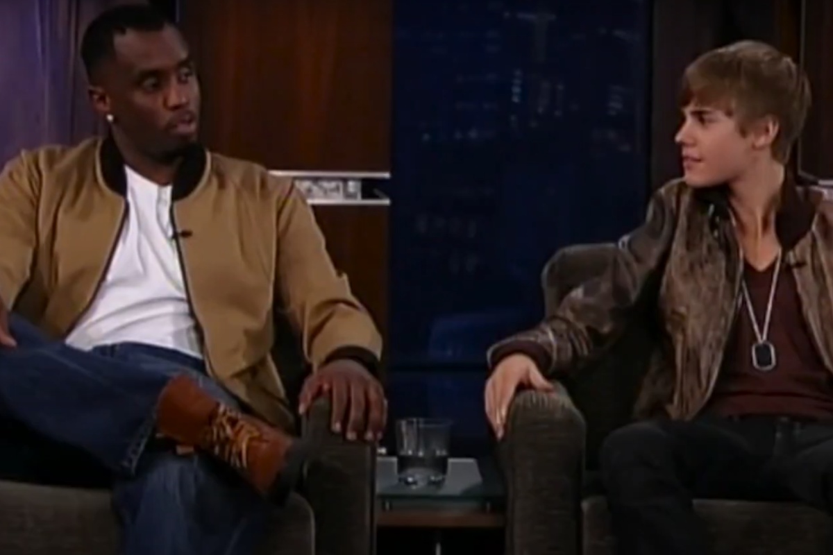 Diddy e Justin Bieber juntos, em 2011, no programa Jimmy Kimmel Live