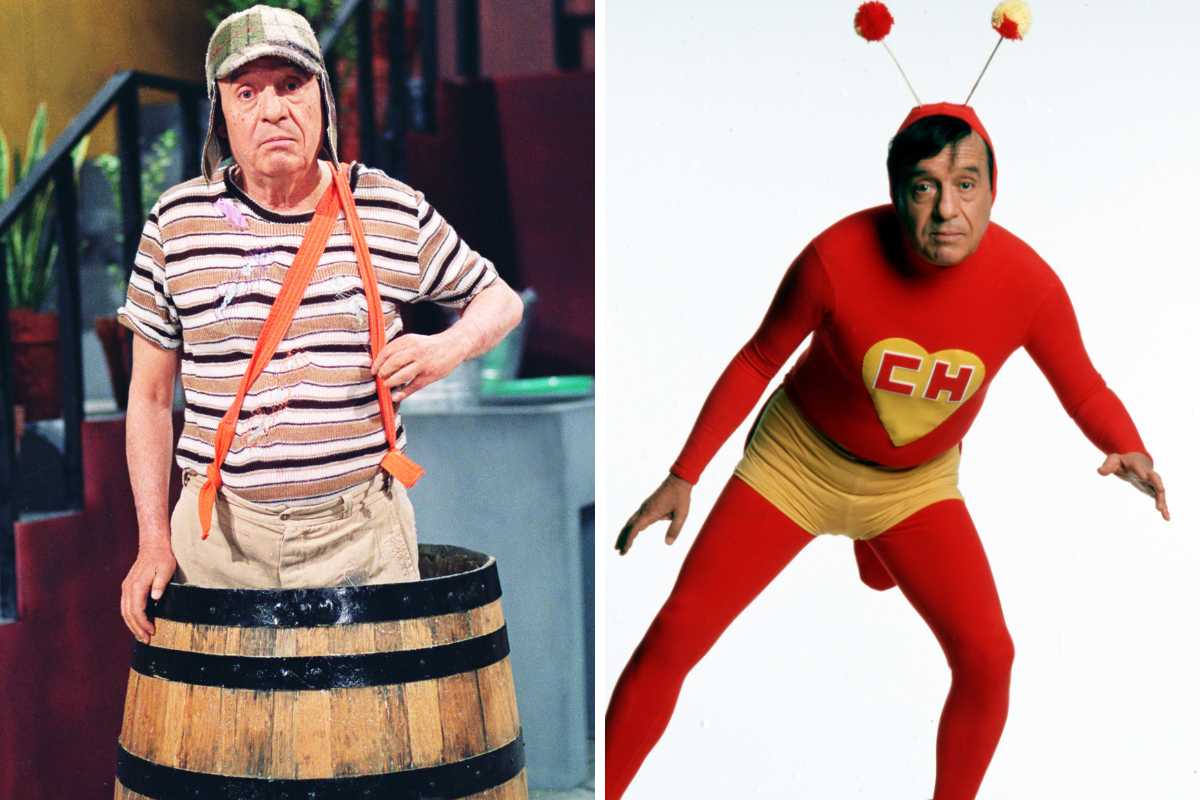 fotomontagem de chaves e chapolin