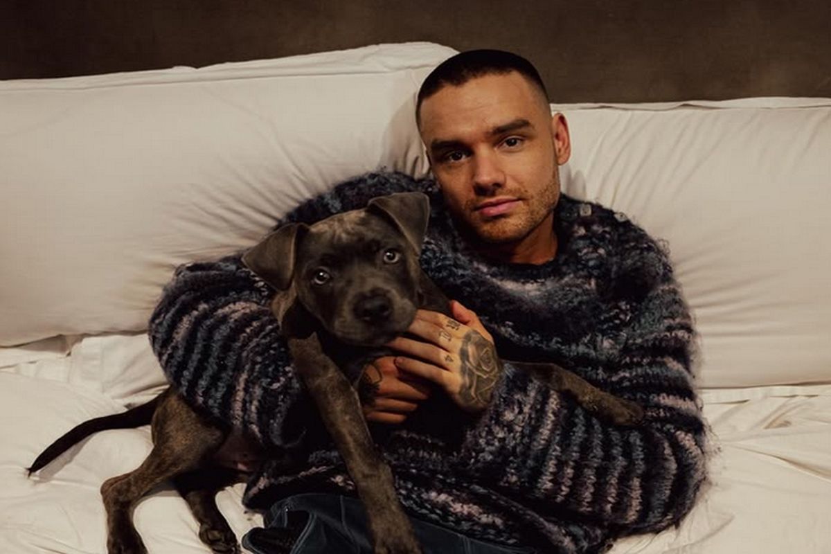 Liam Payne com seu cachorro