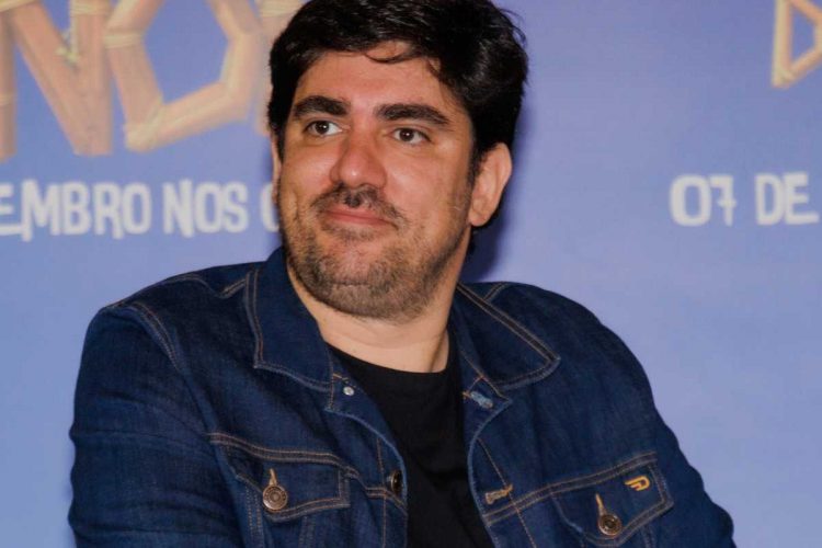 Marcelo Adnet em evento do filme "Arca de Noé"