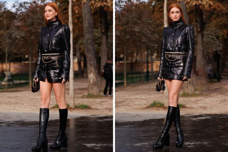 Marina Ruy Barbosa usando todo o look da Chanel