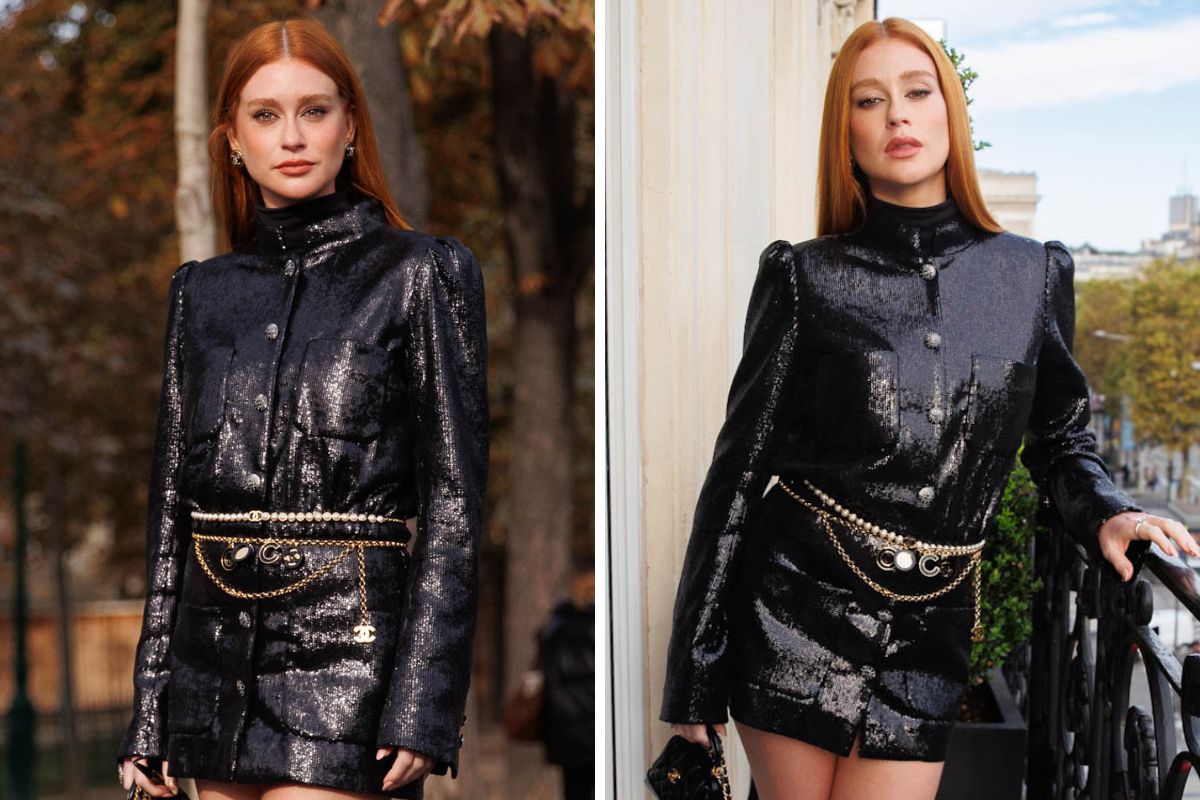 Marina Ruy Barbosa usando todo o look da Chanel