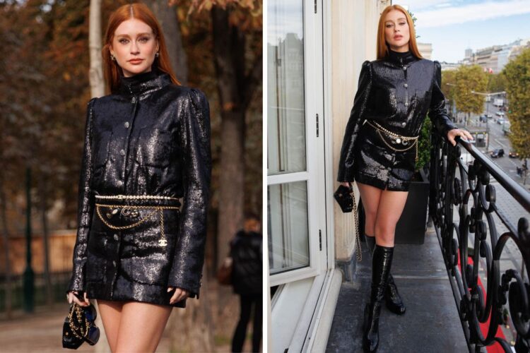 Marina Ruy Barbosa usando todo o look da Chanel