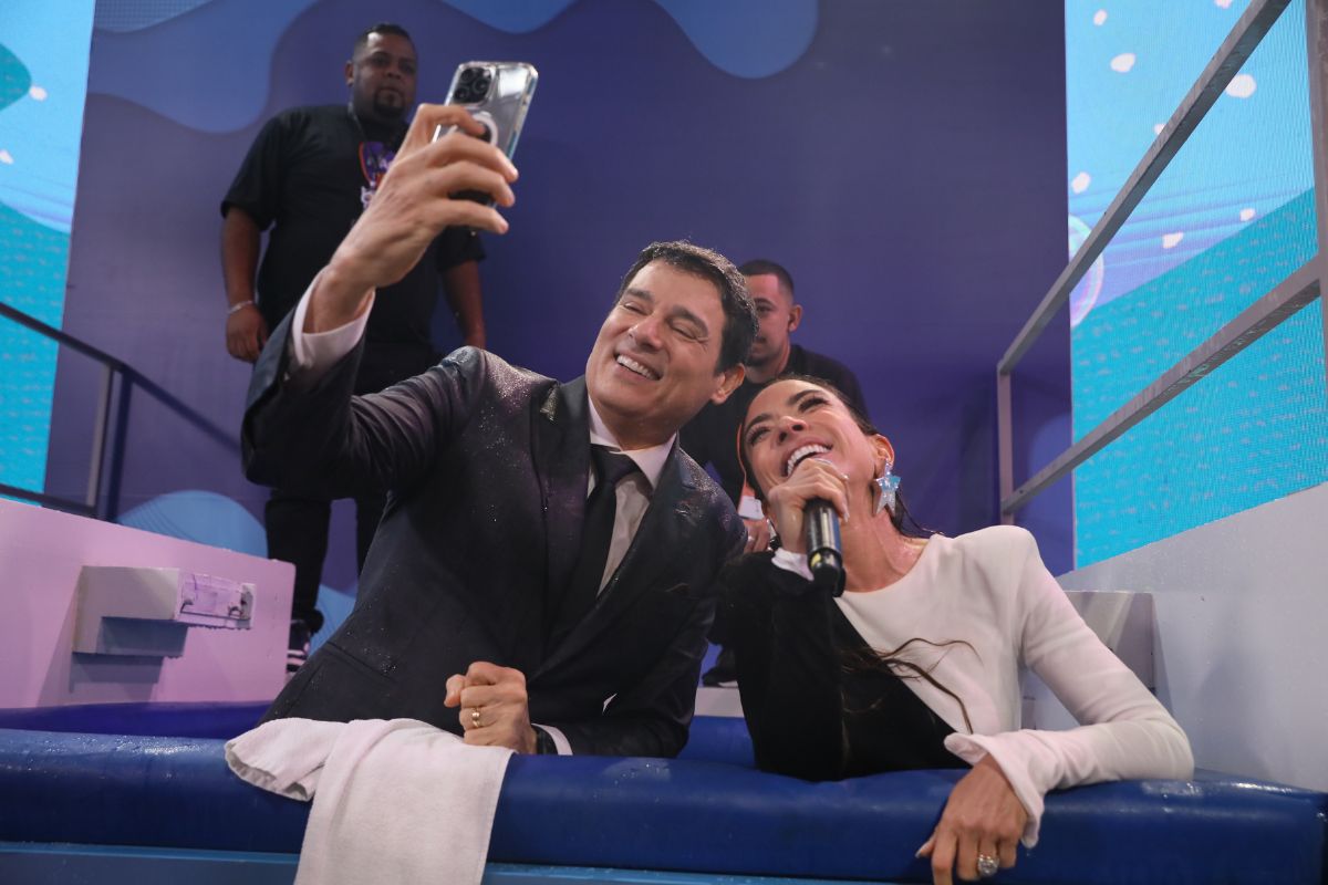 Celso Portiolli e Patricia Abravanel