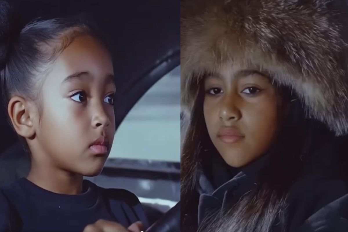 Chicago e North West no clipe de 'Bomb'