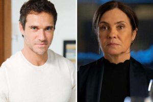 Volney (Paulo Rocha) e Mércia (Adriana Esteves) em 