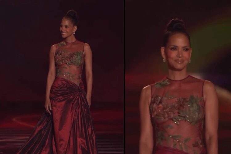 Halle Berry no desfile de Elie Saab