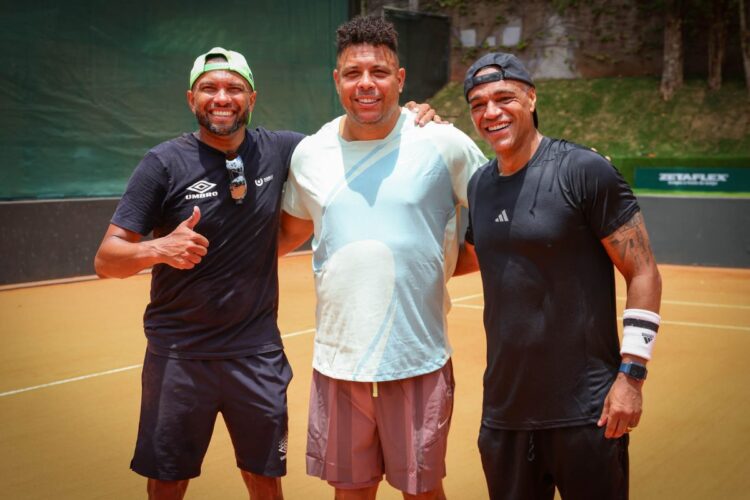 Ronaldo com Denilson e Amoroso