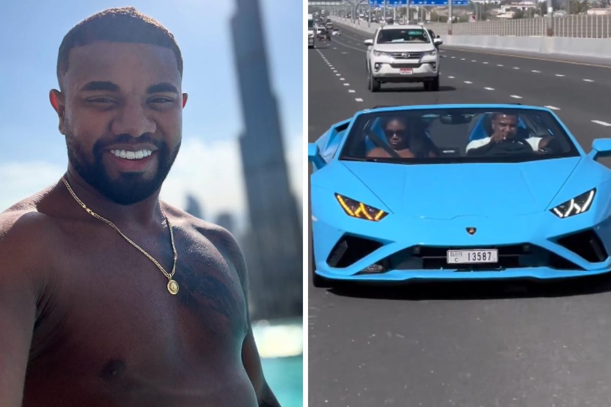 Davi Brito e Raquel Brito em Lamborghini