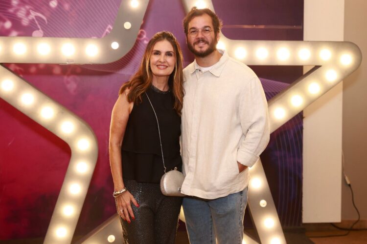 Fátima Bernardes e Tulio Gadelha em show de Lulu Santos