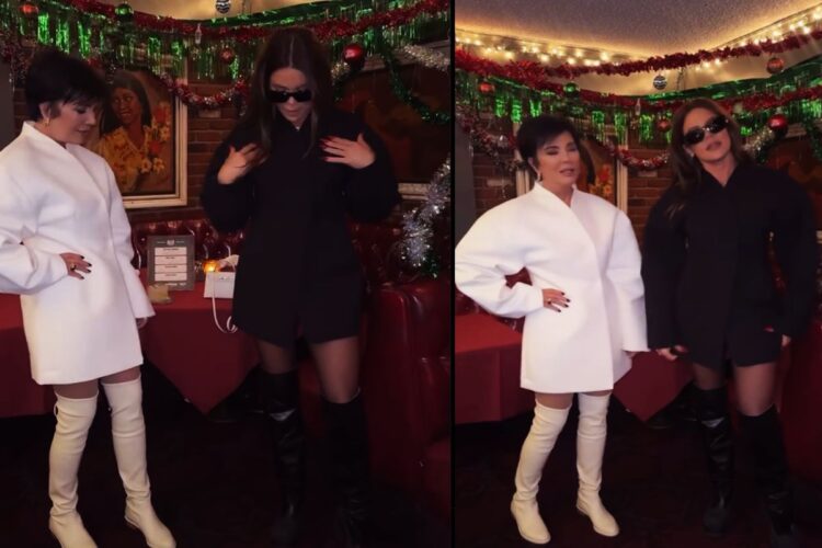 Kris Jenner e Khloe Kardashian usando minivestido Khy