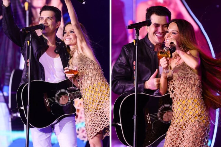 Maiara cantando com Hugo