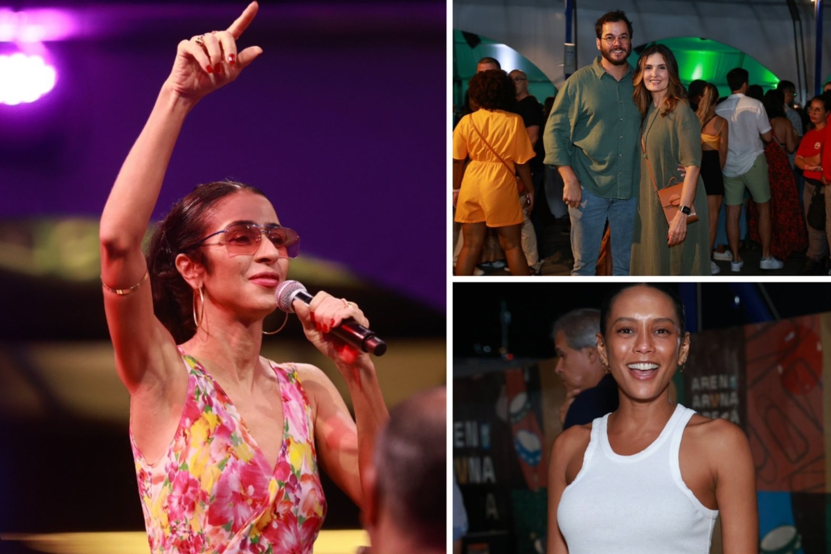 Marisa Monte, Fátima Bernardes e Túlio Taís Araújo, convidados samba do Pretinho da Serrinha