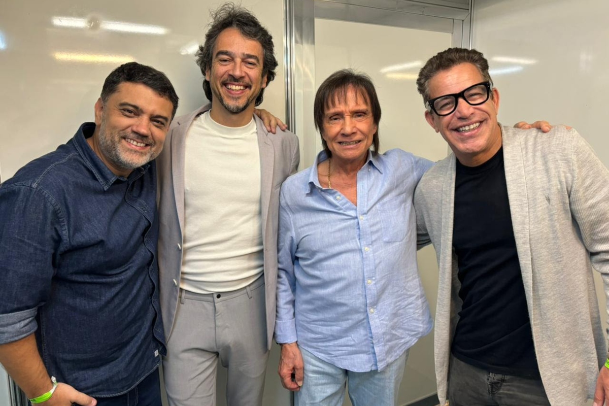 Roberto Carlos, Flávio Pinheiro, Afonso Carvalho e Luiz Calainho