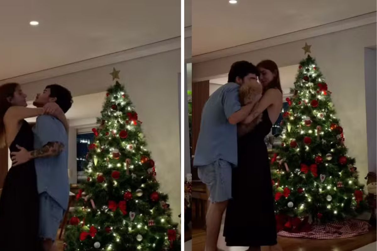 Sasha e João montam árvore de Natal