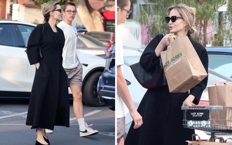 Angelina Jolie faz compras com o filho Knox em Los Angeles após apoiar vítimas de incêndios