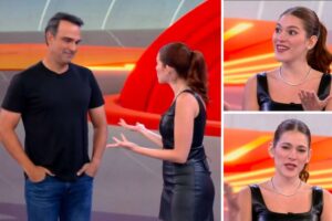 Tadeu Schmidt recebe Ana Clara